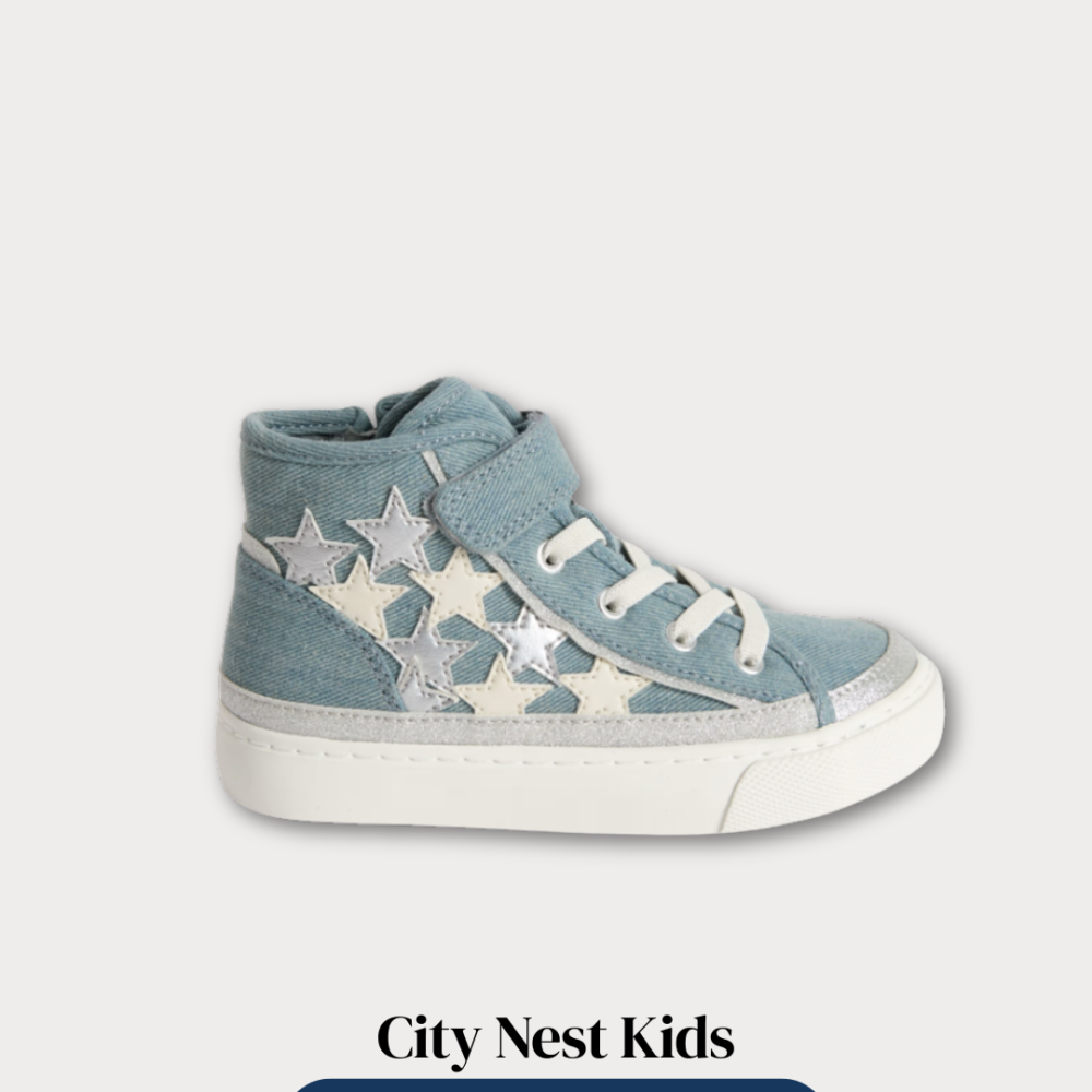 Girls M&S Star High Top Trainers | City Nest Kids