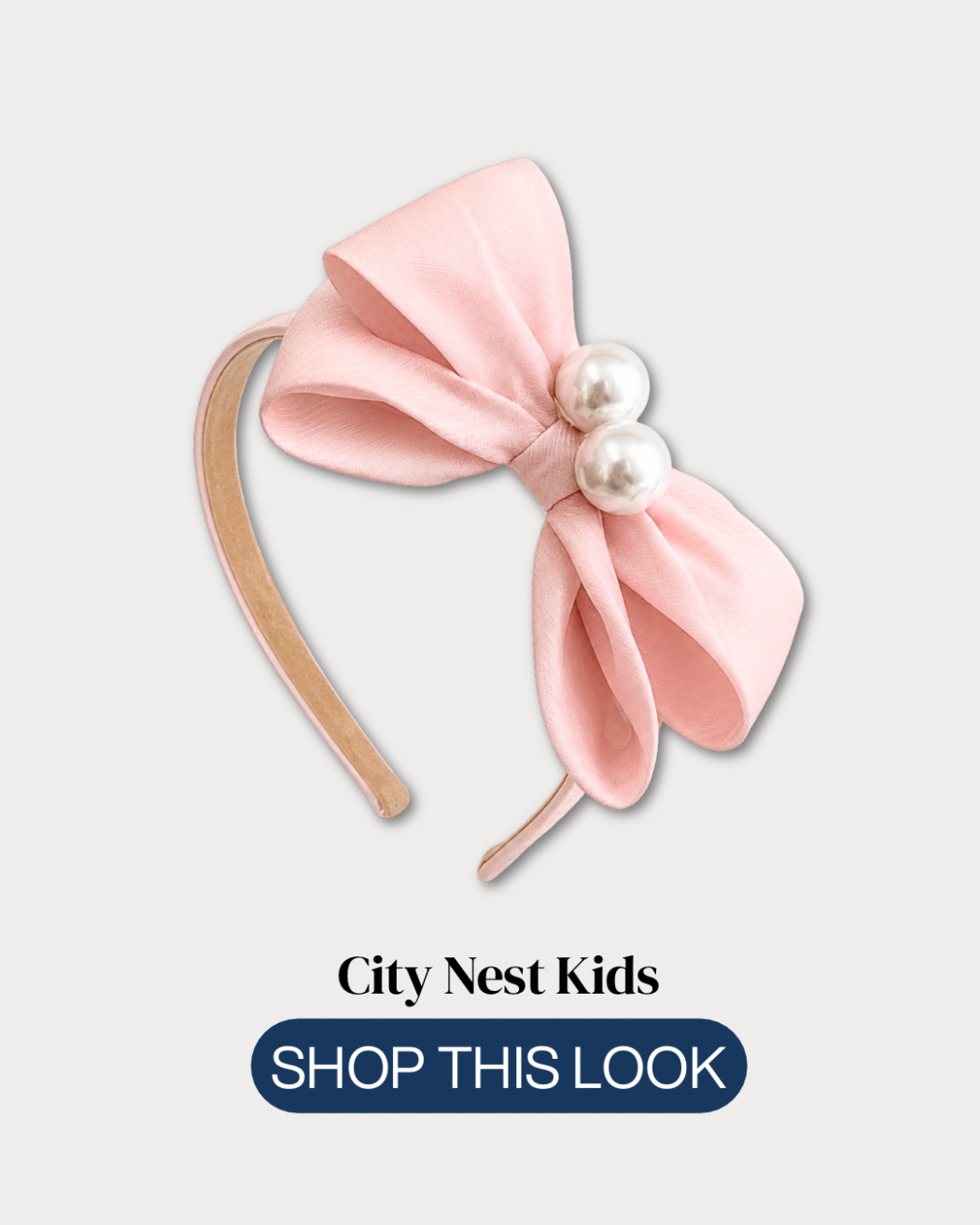 Copy of City Nest Kids (Instagram Post (45)) - 4 Large Pearl Bow Pink Headband | City Nest Kids