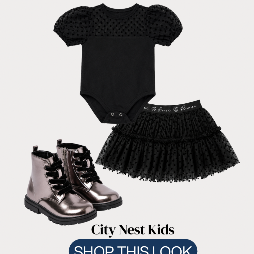 Copy of Copy of City Nest Kids (Instagram Post (45)) River Island Girls Black Tulle Skirt Outfit Set Age 2-3 | City Nest Kids