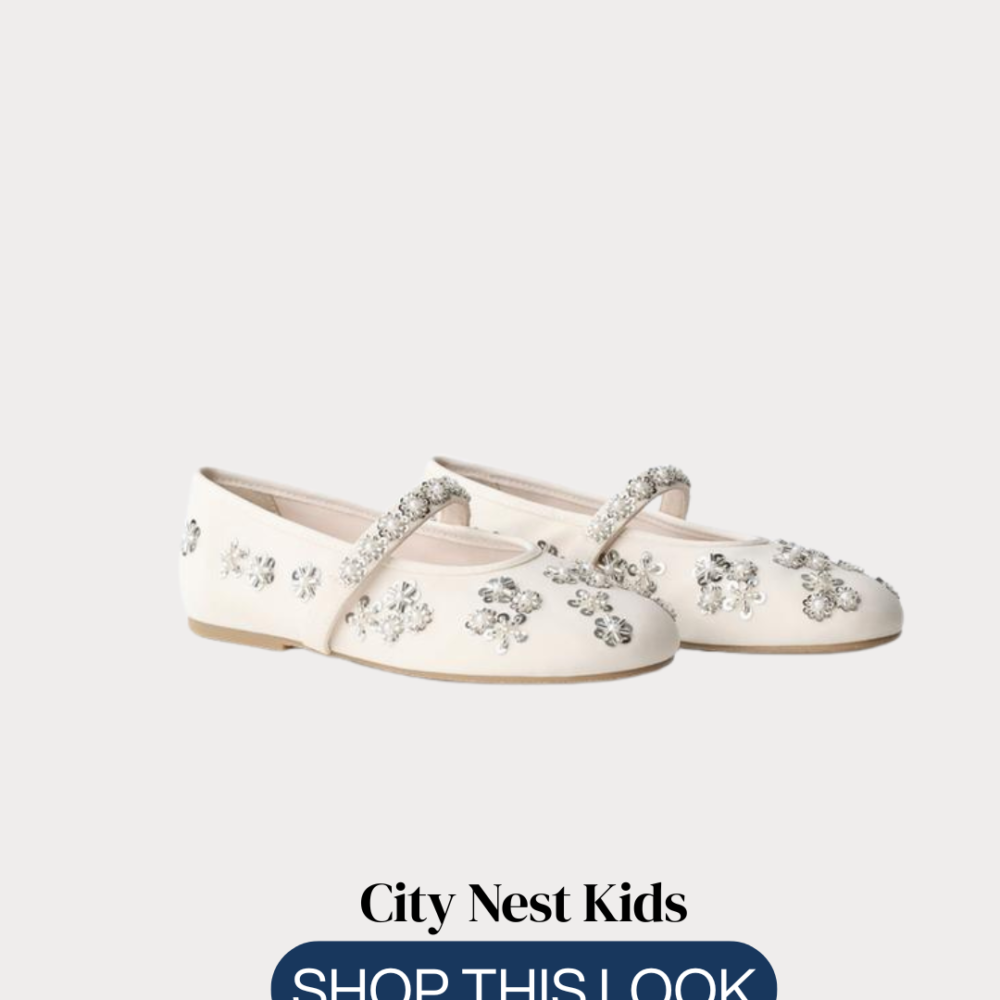 Zara Girls Embellished Ballet Flats Size 29 | City Nest Kids