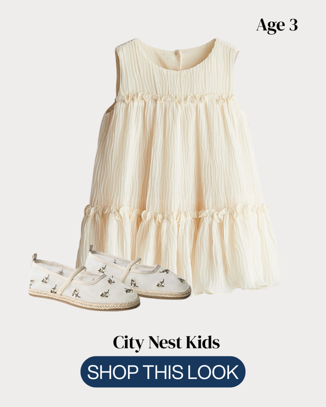 Copy of Copy of City Nest Kids (Instagram Post (45)) - 13 H&M Girls Textured Tiered Dress with Shoes Age 3 | City Nest Kids