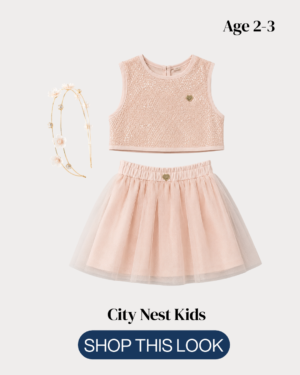 Le Chic Girls Sequin Tulle Skirt Set Age 2–3 | City Nest Kids