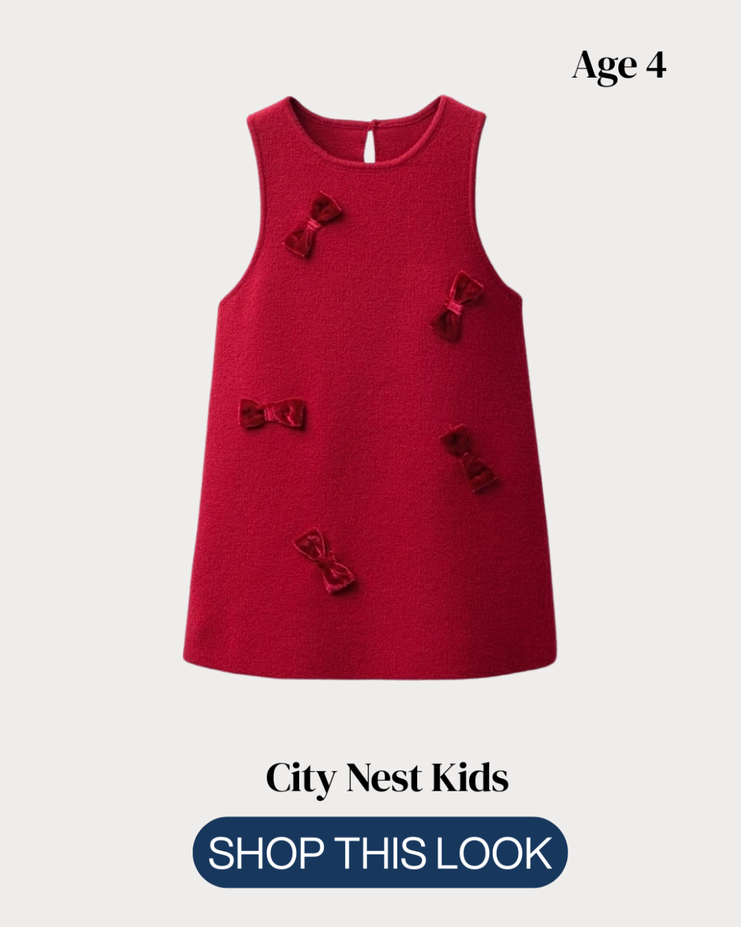 Zara Girls Red Bow Dress Age 4 | City Nest Kids