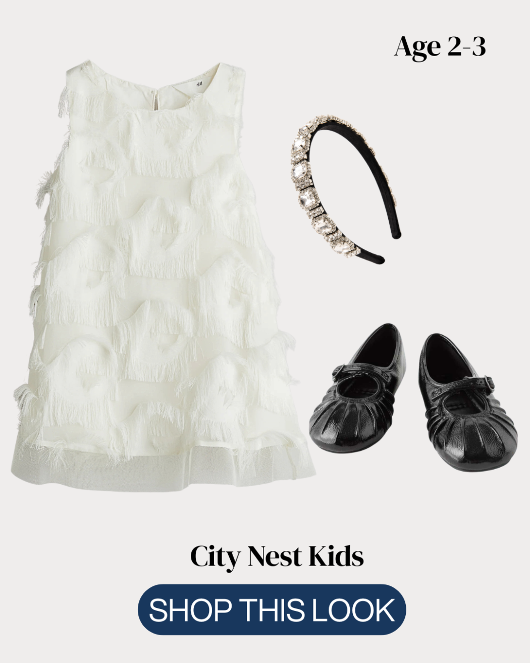 H&M Girls Fringe Occasion Dress Age 2–3 | City Nest Kids
