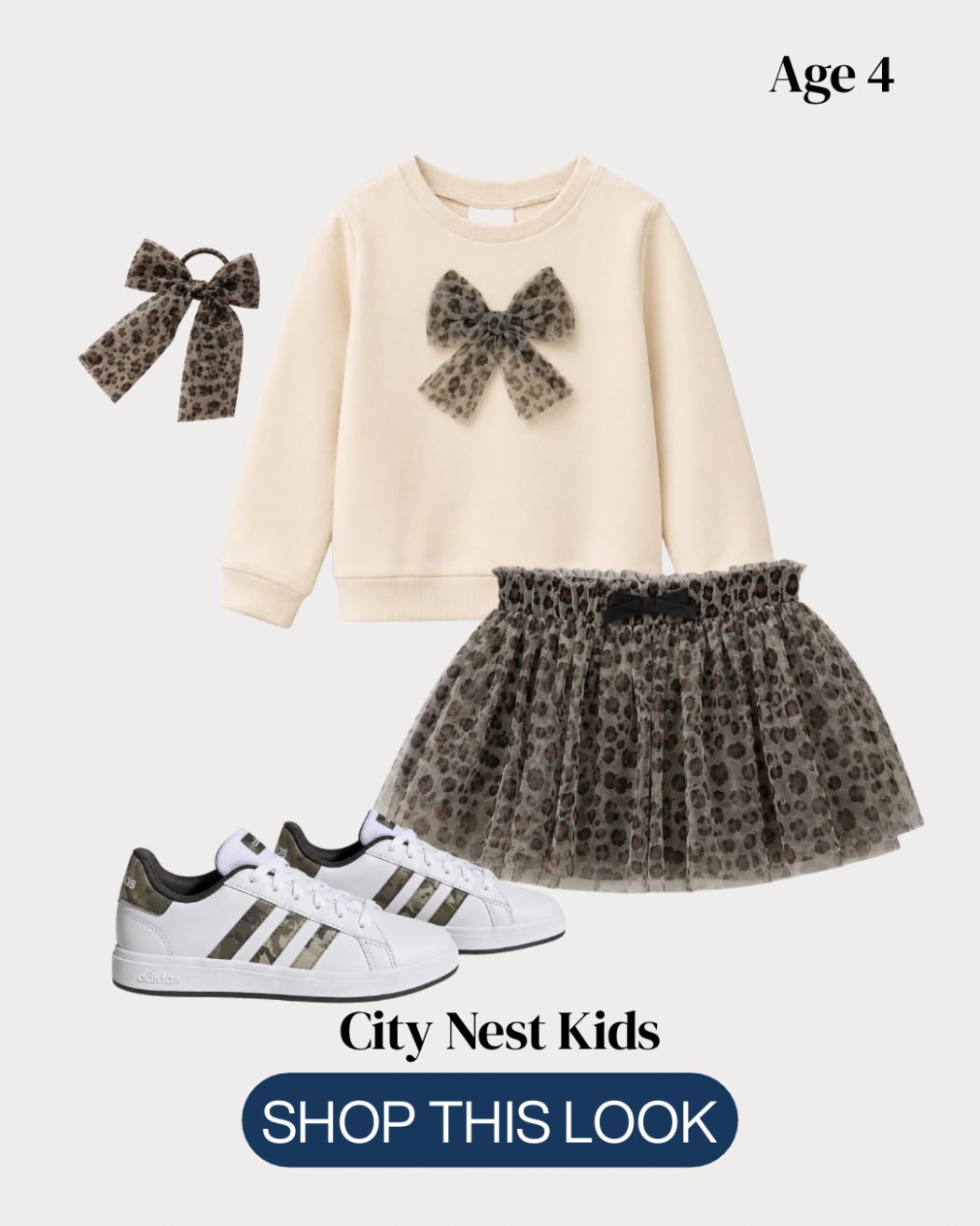Rachel Zoe Leopard Tulle Skirt Set Age 4 | City Nest Kids