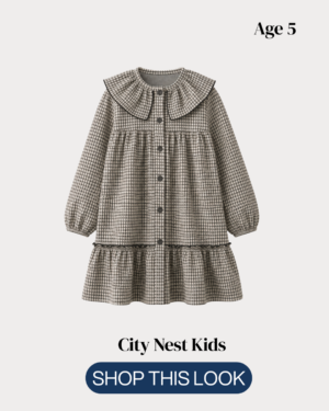 Zara Girls Check Collar Dress Age 5 | City Nest Kids