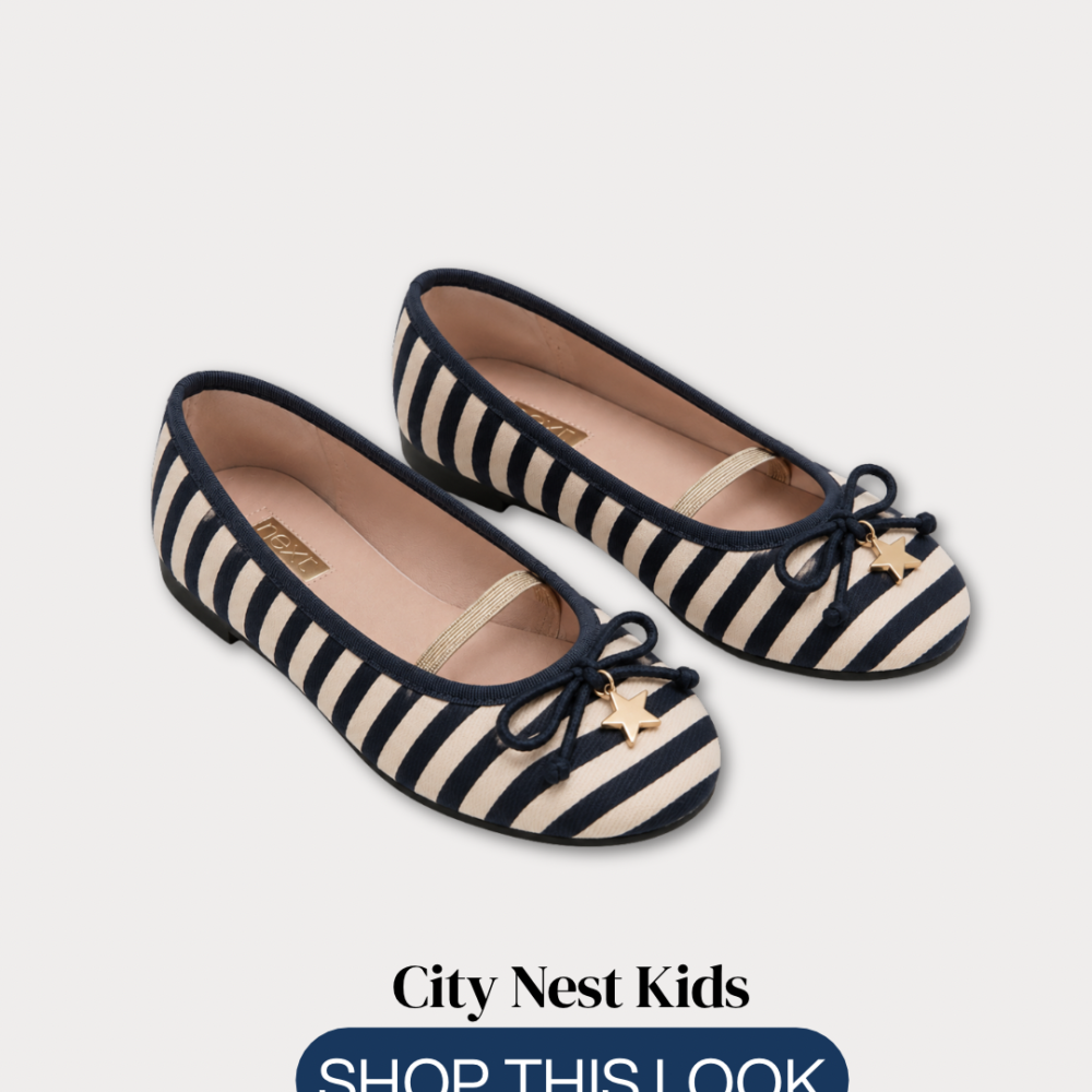Next Girls Stripe Ballet Flats Size 31 | City Nest Kids