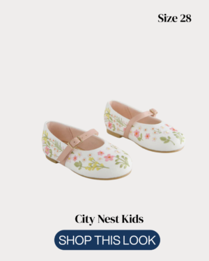 Next Girls Floral Embroidered Mary Jane Shoes Size 28 | City Nest Kids