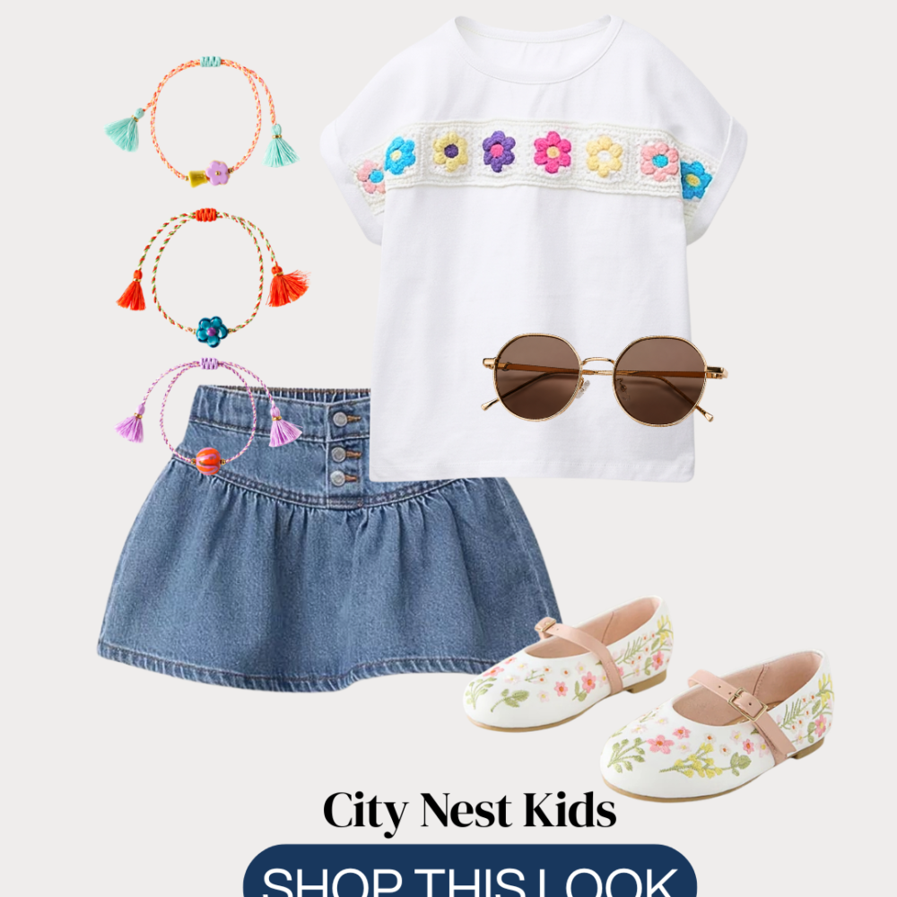 Copy of Copy of City Nest Kids (Instagram Post (45)) – 4 Zara Girls Floral Denim Skirt Outfit Age 6 | City Nest Kids