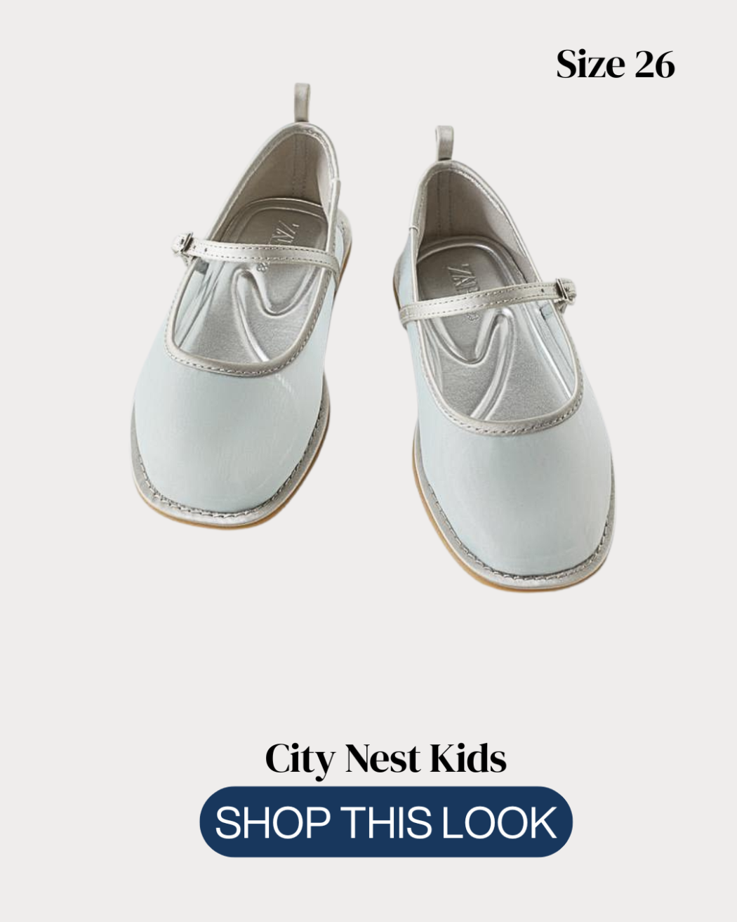 Copy of Copy of City Nest Kids (Instagram Post (45)) – 41 Zara Girls White Mary Jane Shoes Size 23 | City Nest Kids