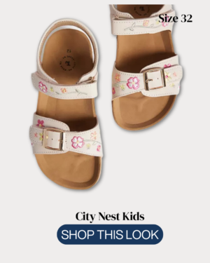 TU Floral Embroidered Sandals Size 32 | City Nest Kids