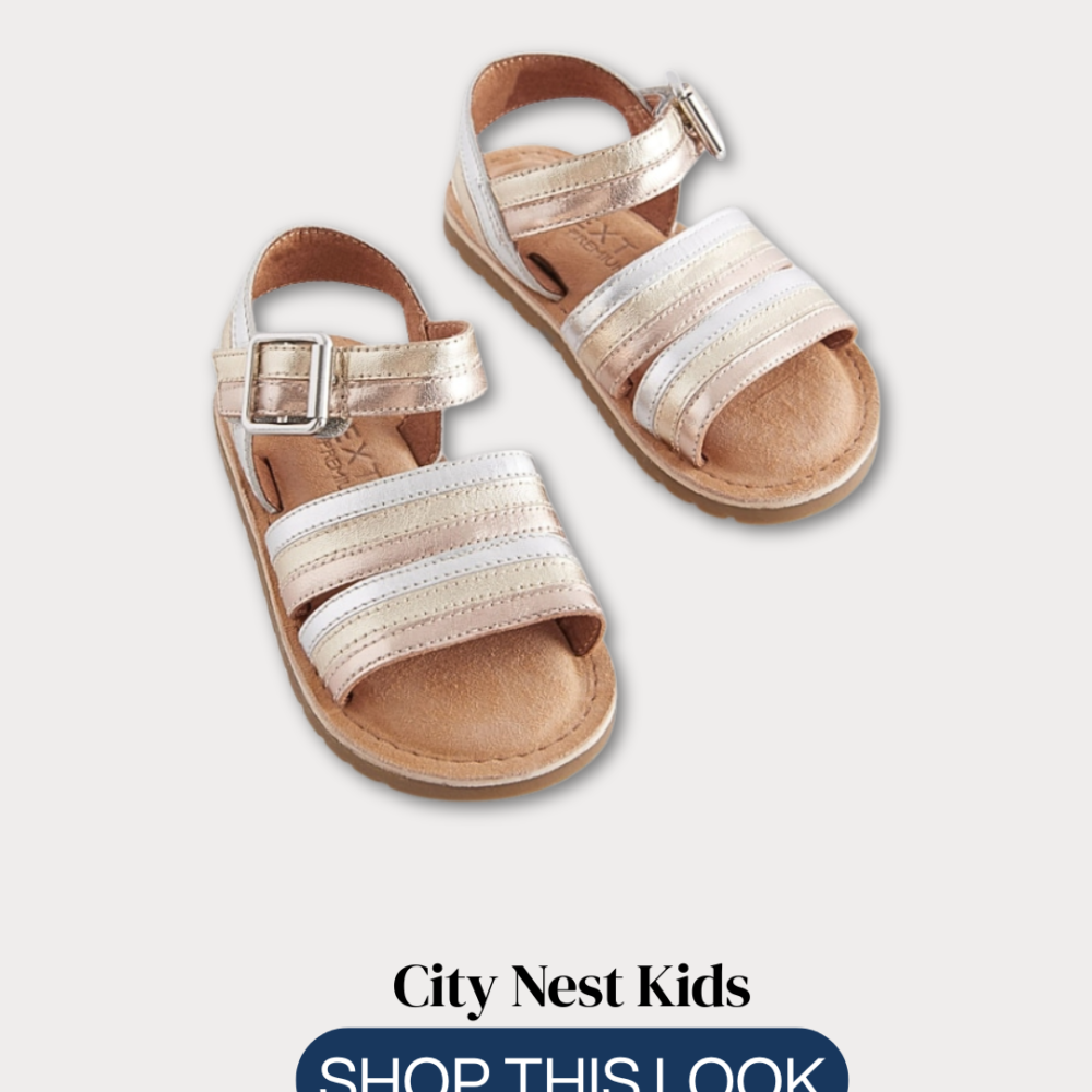 Next Girls Metallic Strap Sandals Size 29 | City Nest Kids