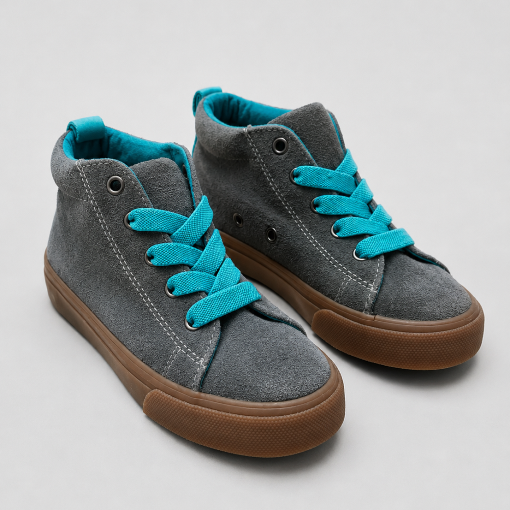 M&S Kids Grey High Top Trainers Size 30½ | City Nest Kids