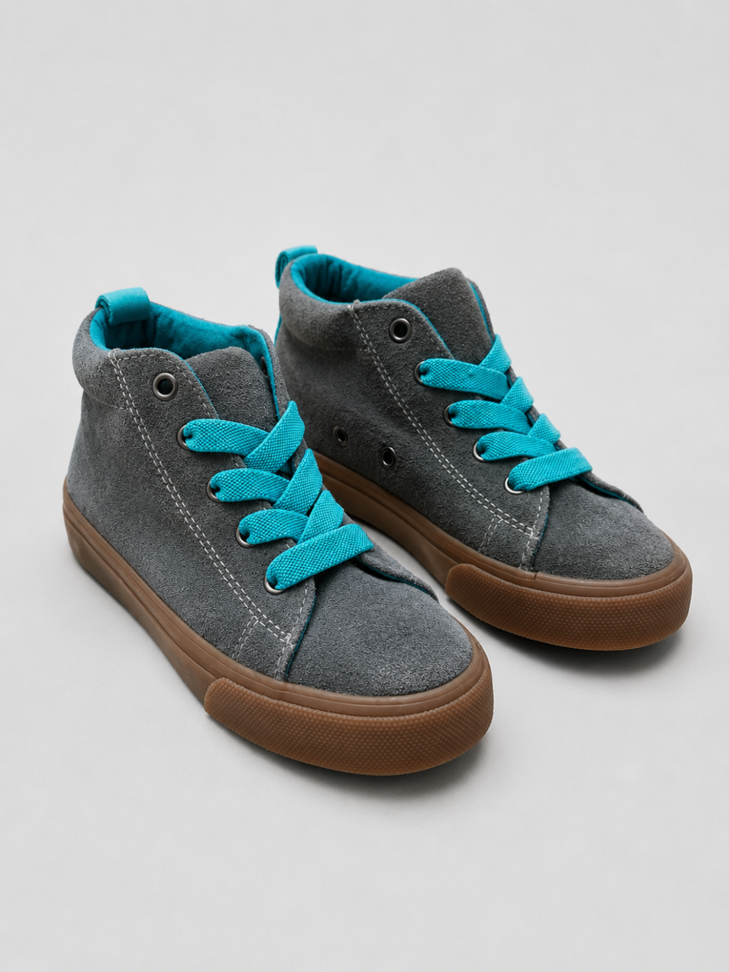 M&S Kids Grey High Top Trainers Size 30½ | City Nest Kids