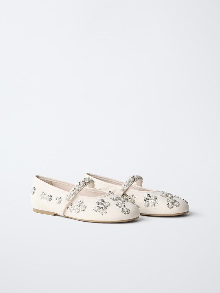 Zara Girls Embellished Ballet Flats Size 29 | City Nest Kids