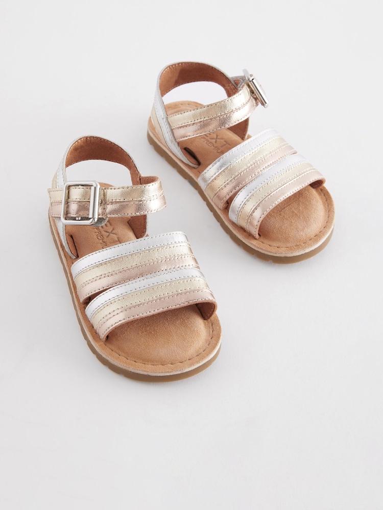 Next Girls Metallic Strap Sandals Size 29 | City Nest Kids