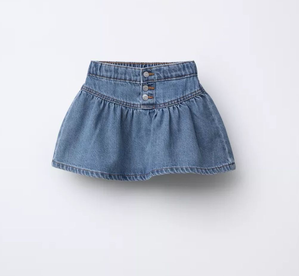 IMG_1860 Zara Girls Floral Denim Skirt Outfit Age 6 | City Nest Kids
