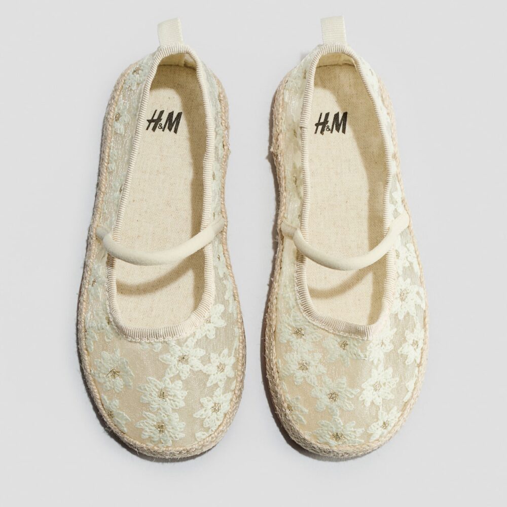 H&M Girls Floral Lace Ballet Shoes Size 29 | City Nest Kids