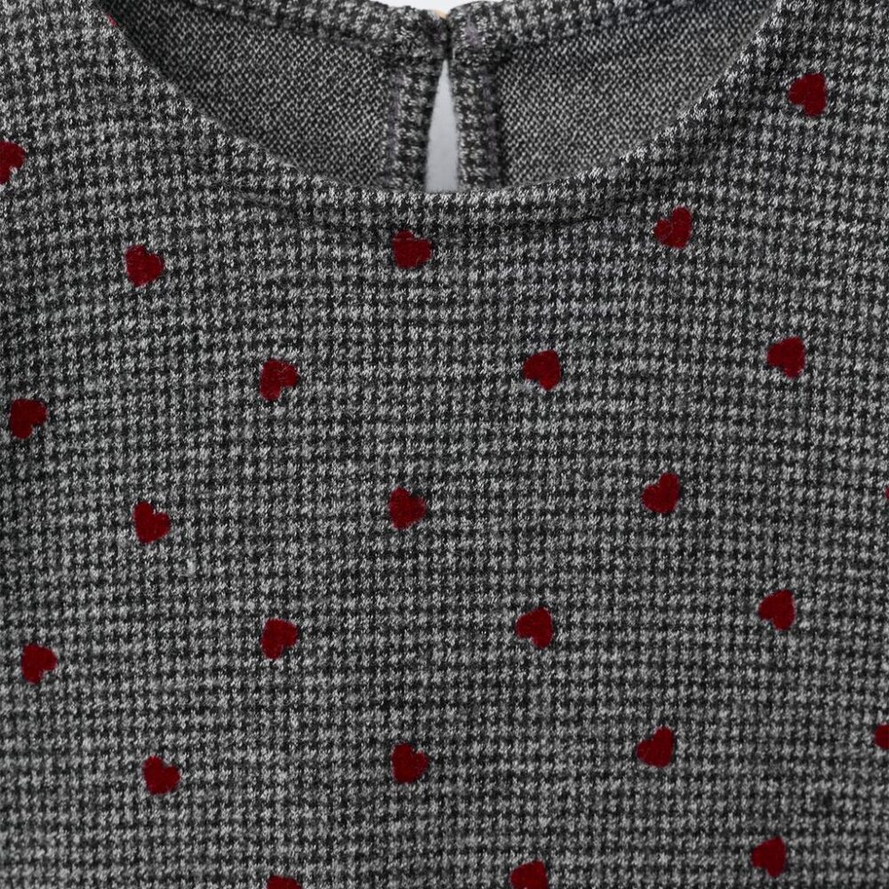 Zara Girls Grey Heart Print Dress Age 5 | City Nest Kids