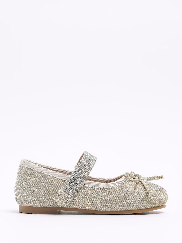 IMG_2597 River Island Girls Glitter Mary Jane Shoes Size 28 | City Nest Kids