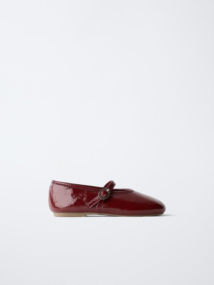 IMG_3100 Zara Girls Burgundy Patent Mary Jane Shoes Size 24 | City Nest Kids