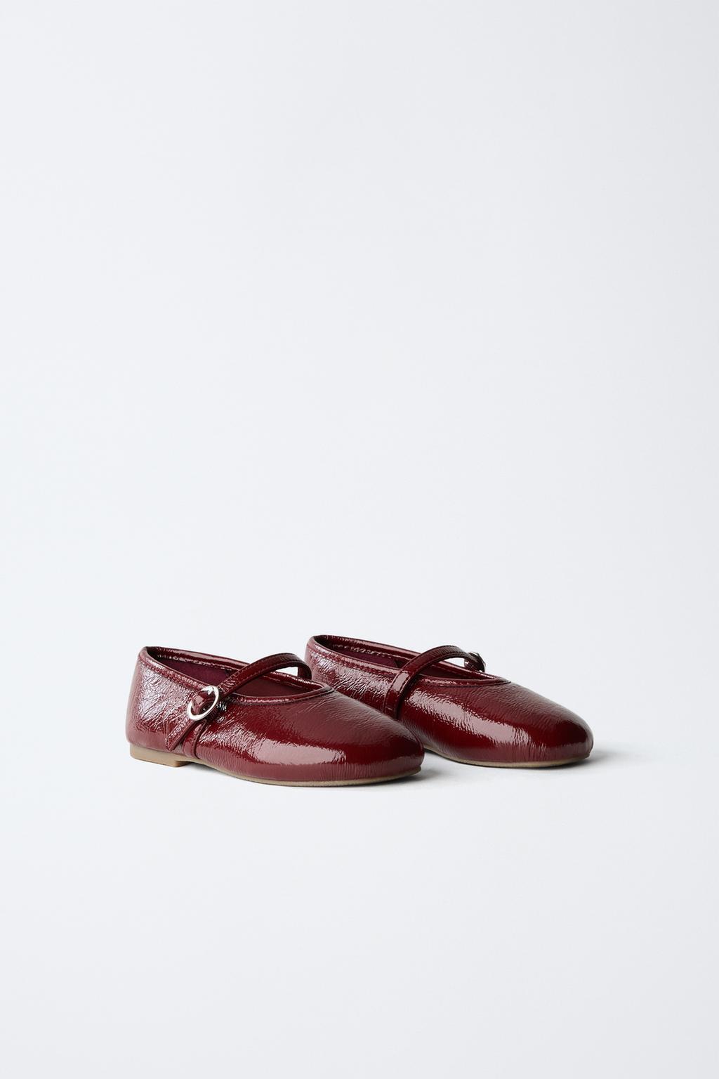 IMG_3101 Zara Girls Burgundy Patent Mary Jane Shoes Size 24 | City Nest Kids