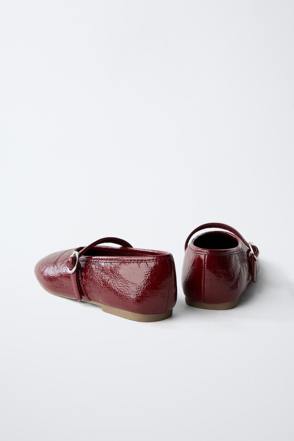 IMG_3104 Zara Girls Burgundy Patent Mary Jane Shoes Size 24 | City Nest Kids