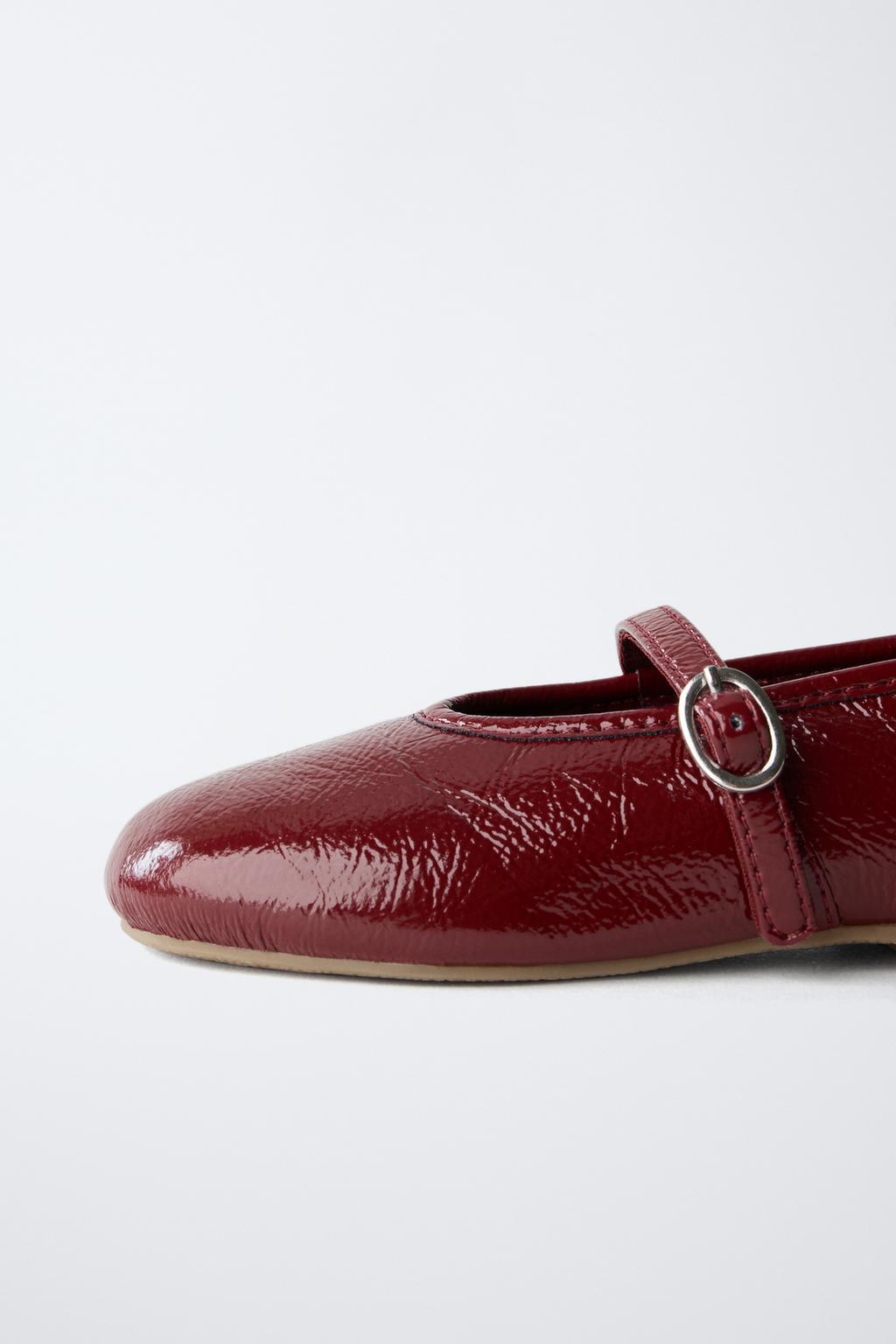 IMG_3105 Zara Girls Burgundy Patent Mary Jane Shoes Size 24 | City Nest Kids