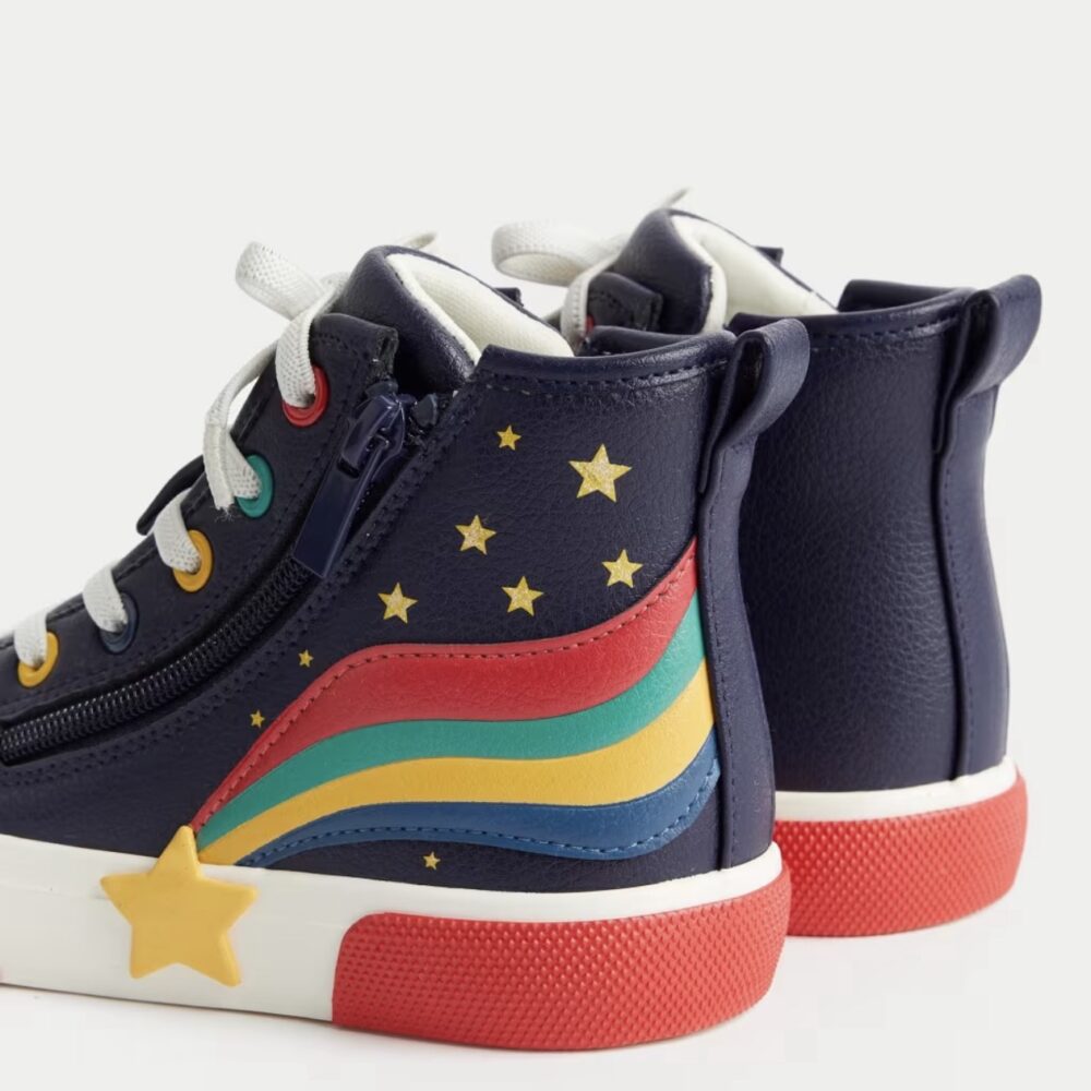 Screenshot M&S Rainbow Star High Top Trainers for Girls | City Nest Kids