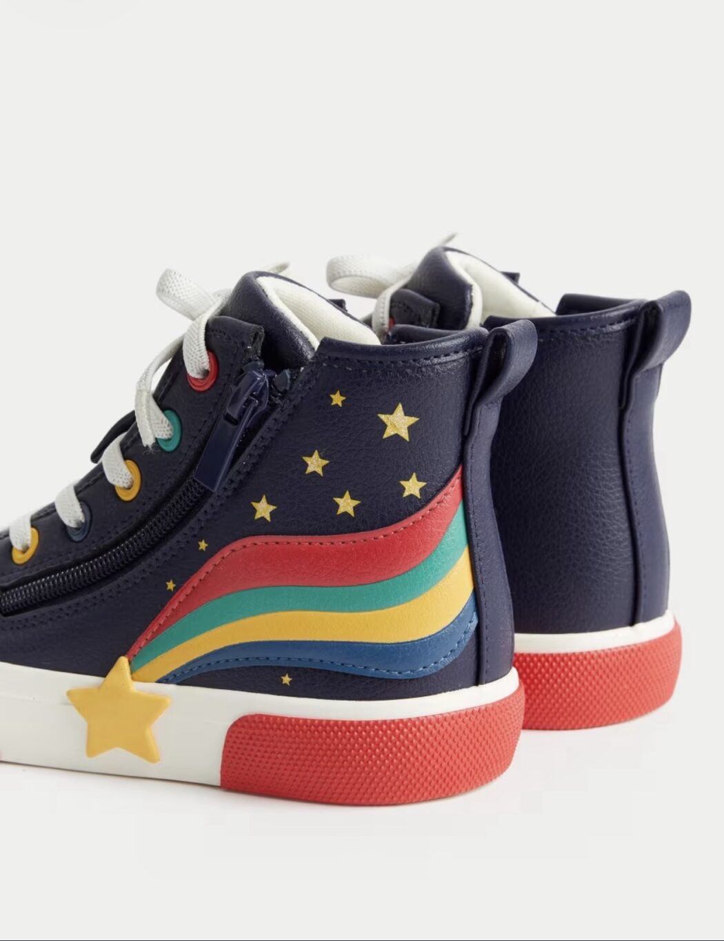 Screenshot M&S Rainbow Star High Top Trainers for Girls | City Nest Kids
