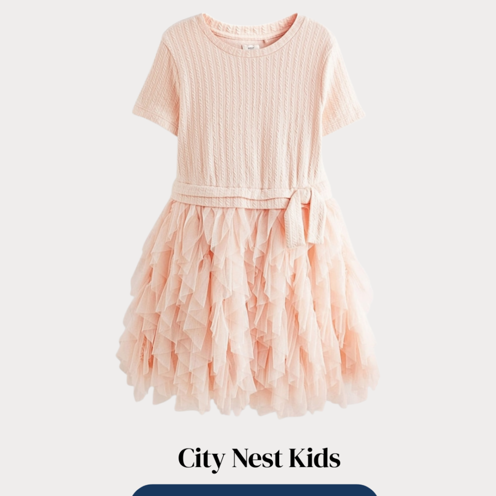 Next Girls Pink Tulle Occasion Dress Age 2–3 | City Nest Kids
