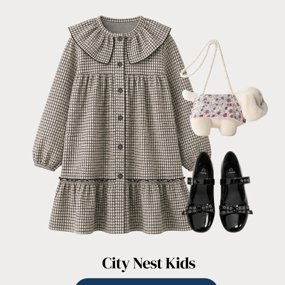 Zara Girls Check Collar Dress Age 5 | City Nest Kids
