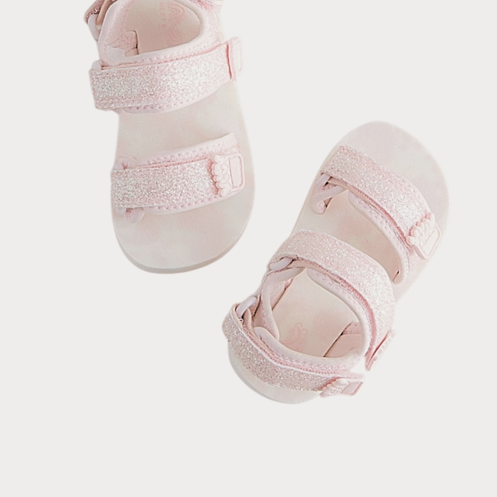 Next Girls Pink Glitter Sandals | City Nest Kids