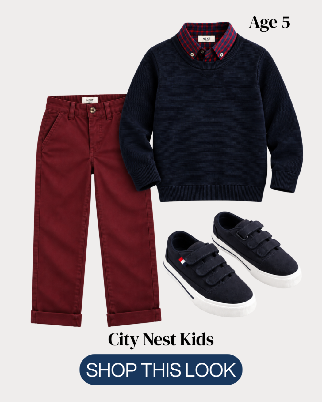Boys Next Smart Casual Outfit Age 5  | City Nest Kids