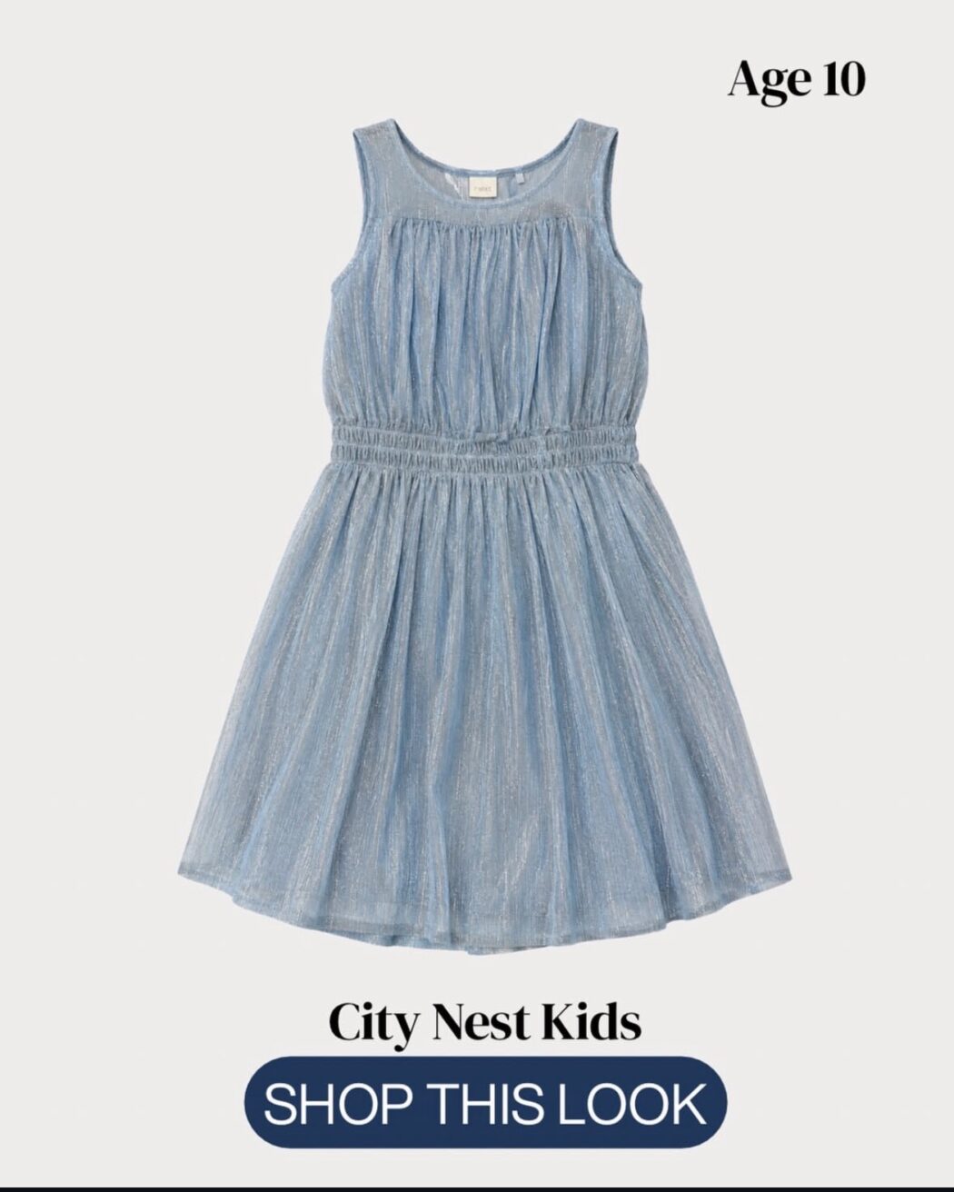 Next Girls Blue Shimmer Occasion Dress | City Nest Kids